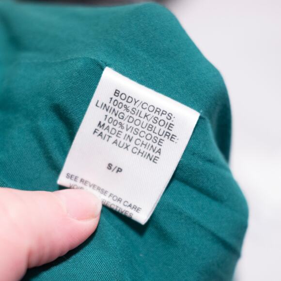 Cami NYC Jessica Skirt Emerald Leopard Print 100% Silk Midi Bias Cut SZ S - Picture 7 of 7